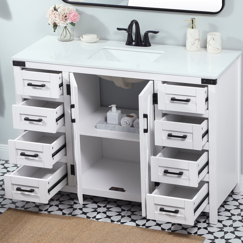 Ensemble de meuble-lavabo simple 48 po Slayton, Blanc
