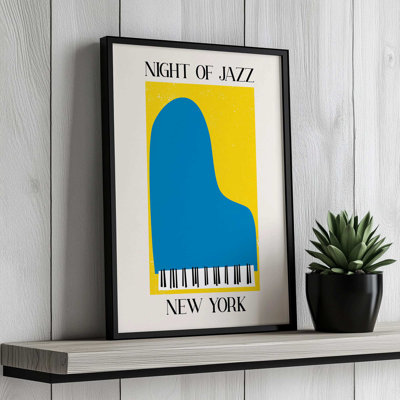 New York Jazz Night By Garima Dhawan Canvas Art Print