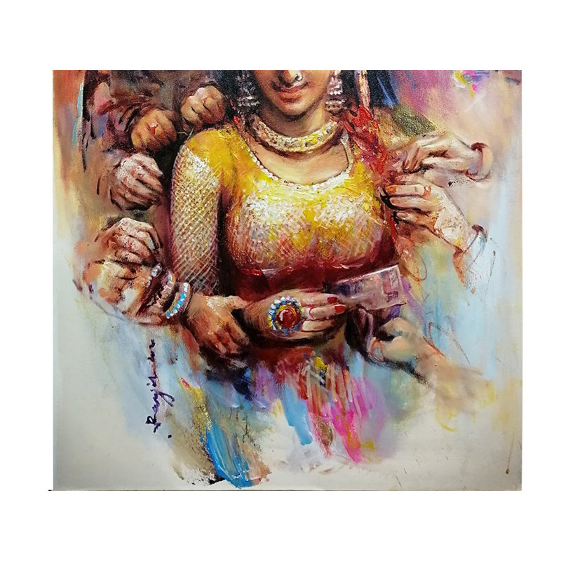 Le moment avant le mariage, peinture | Peinture murale décorative