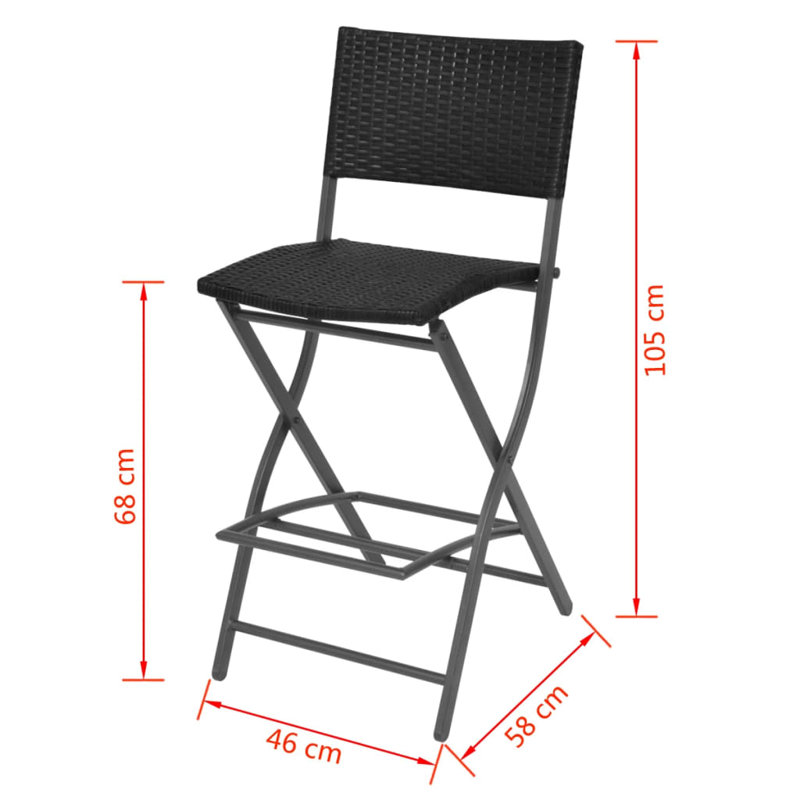 2 - Person Dining Set, Black