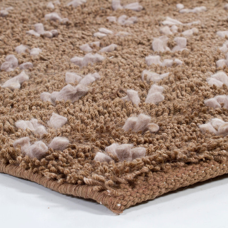 Strata Brown/White Area Rug, Brown/Light Gray, Round 7'9"
