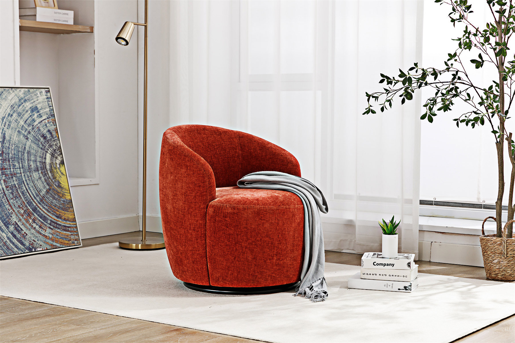 Ebern Designs Modern Swivel Accent Armchair Barrel Chair - Wayfair Canada