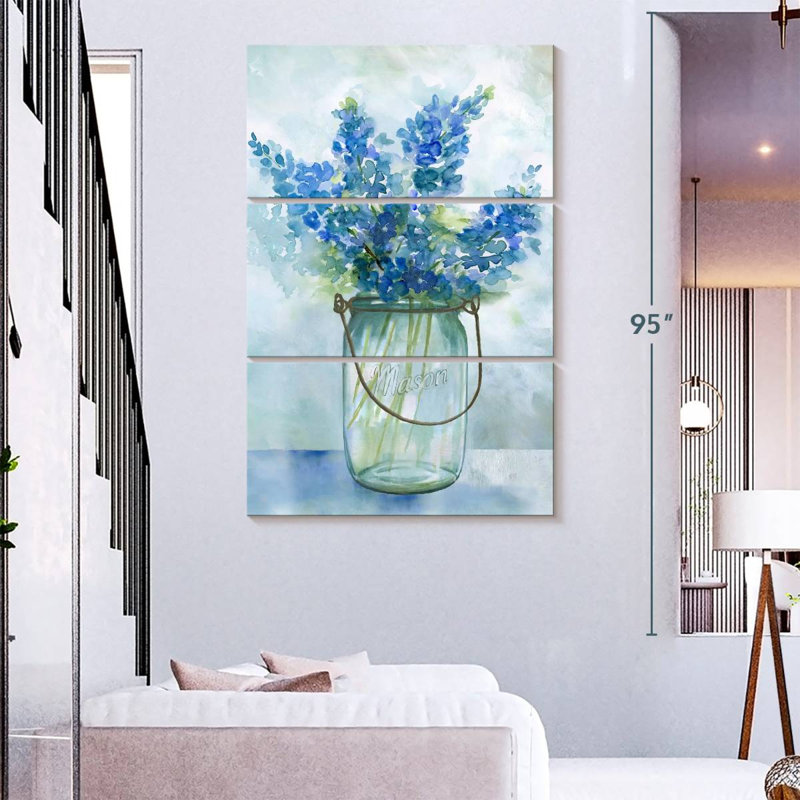 Harnek Bluebonnets II, 74" H x 48" W