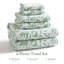 Ensemble de serviettes en jacquard floral 100% coton 550 g / m² vert sauge Skyler-124199597