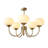 Unique Gold Sputnik Chandelier Light Fixture White Globe