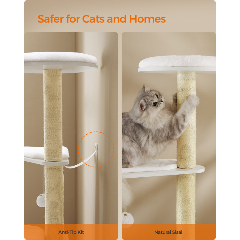 165 cm H Cat Tree / Condo, Cloud White