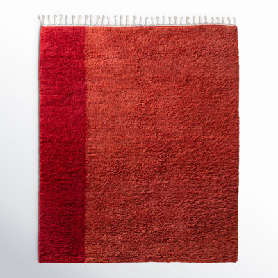Essi Handmade Wool Red Rug