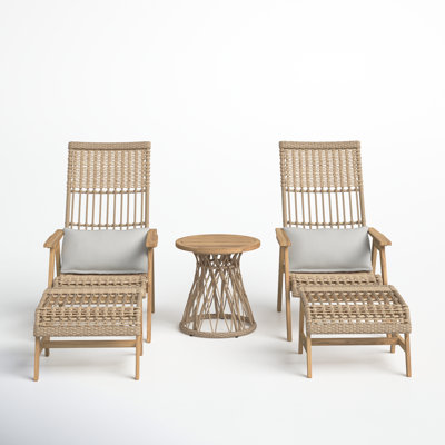 Anyston 5 Piece Teak Seating Group