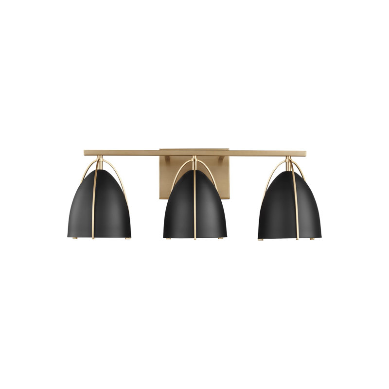 Three Light Wall / Bath, Satin Brass, No