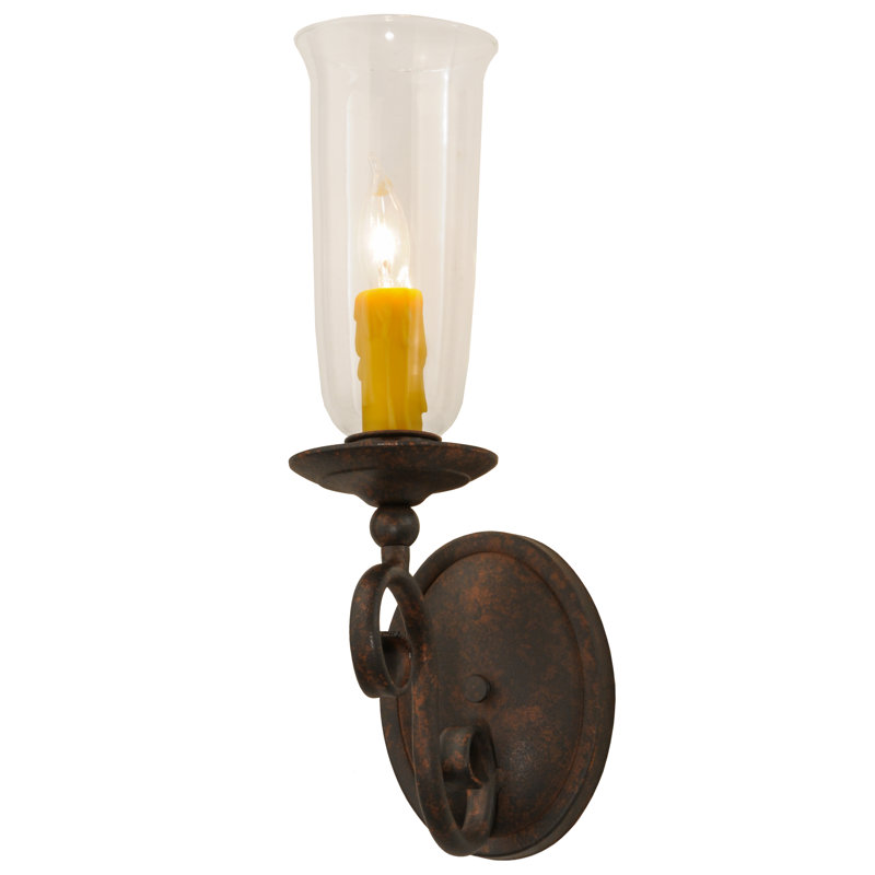 Wallis 1 - Light Candle Wall Light, 16" H x 5" W x 8" D, Cajun Spice