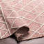 Tapis rose / blanc à motif géométrique tissé à la main Althena-879016467