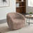 Modern Swivel Chair with Metal Frame and Plush Fabric Upholstery, Contemporary Rounded Design with Non-Woven Support for Stylish Comfort and Durability-1634795728