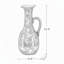 Pichet/vase rustique en céramique vert olive, décor vintage à imprimé floral