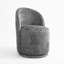 Upholstered Swivel Barrel Chair-816689219