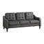 Canapé capitonné gris en microfibre capitonné 1pc