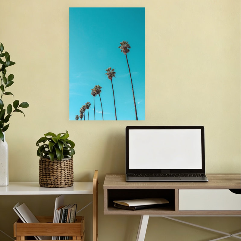 Skydusters Abstract Palm Tree Landscape Tropical Wall Art Print 1 Piece Wrapped Canvas Wall Art, 45.72cm H x 30.48cm W