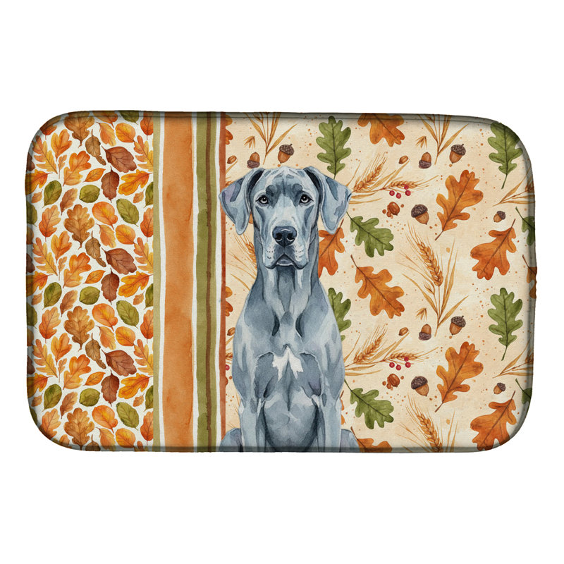Tapis de séchage bleu Great Dane Heirloom