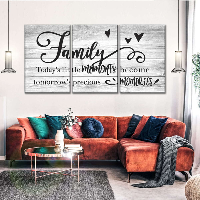 " Family Moments Typography " 3 - Pieces
