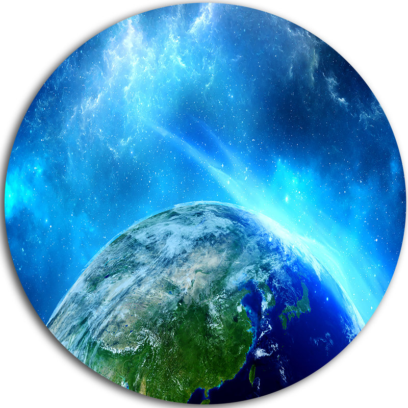 «Earth Earth in Universe», reproduction de photo sur métal, H 23 po x l 23 po x P 1 po