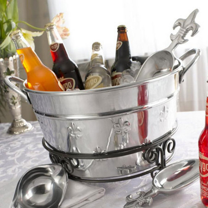 Baignoire de boisson rond fleur de lis Ohlson