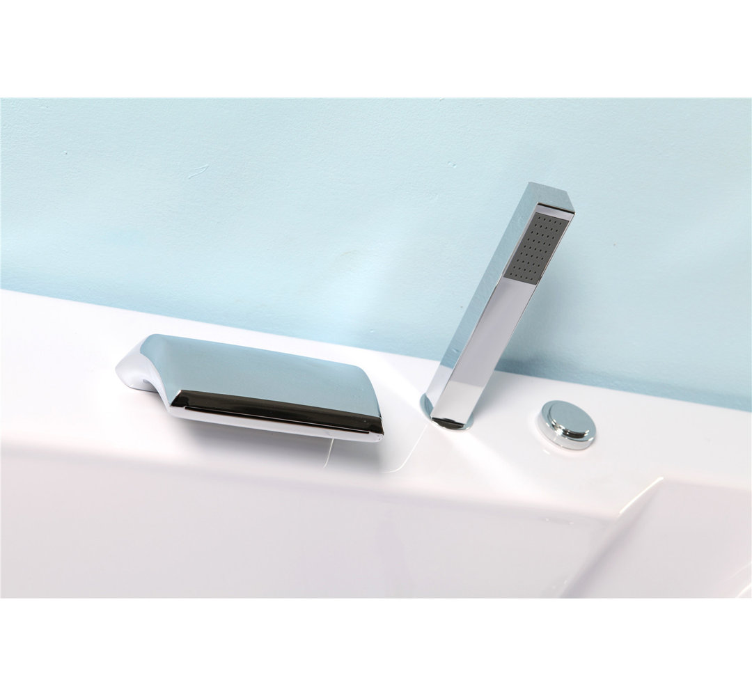 71'' x 36'' Plastic / Acrylic Bathtub with Faucet Simba USA Inc