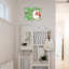 Art mural en toile vert et blanc sans cadre 24 "x 18"
