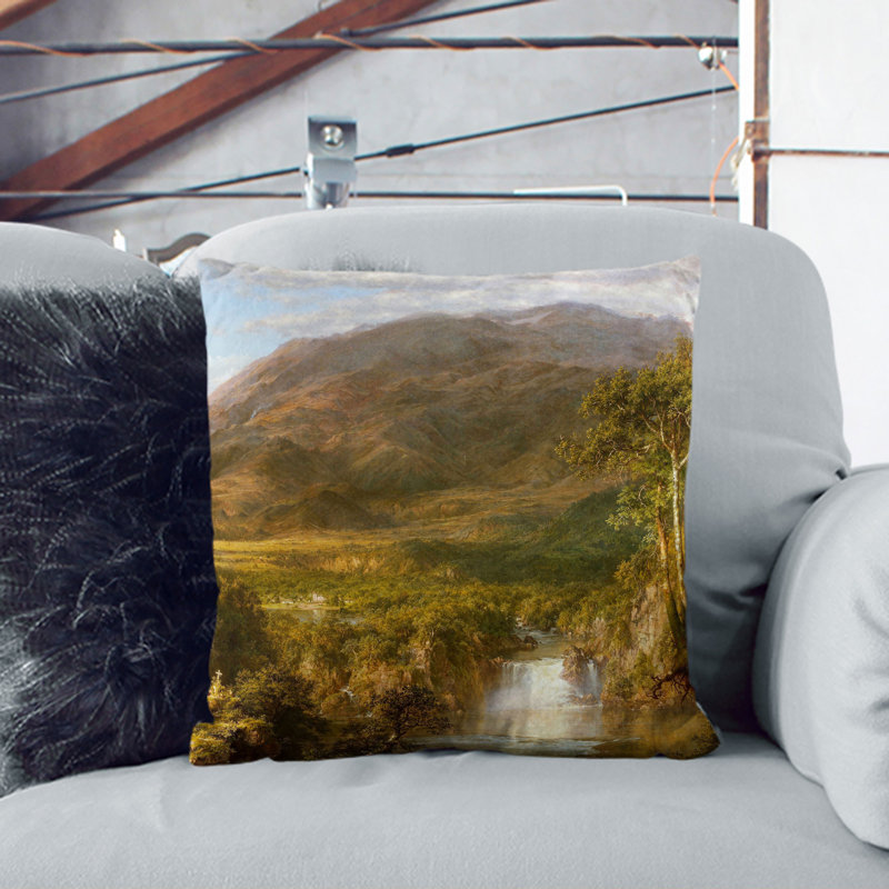 Heart Of The Andes Square Throw Cushion, Stone, 40cm H x 40cm W x 15cm D