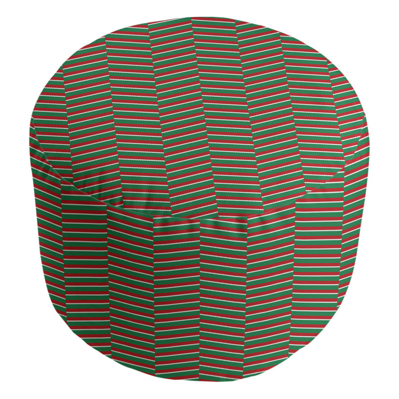 Pouf rond de 20,5 po de largeur, Vert