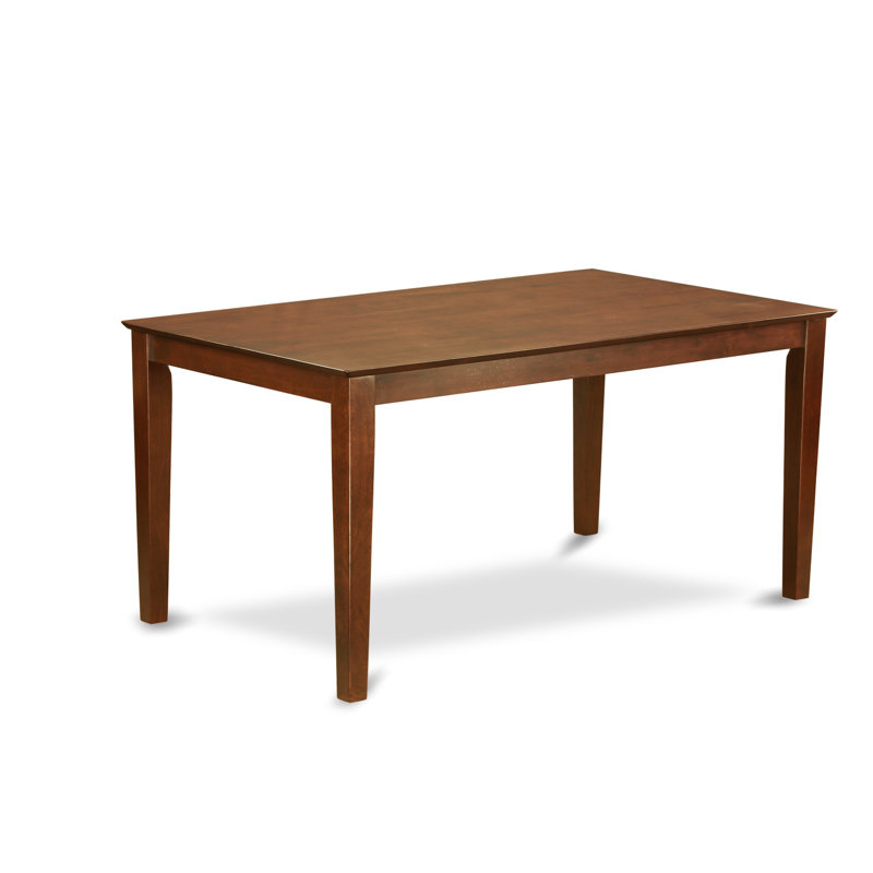 7 Piece Dining Table Set Consist of a Rectangle Wooden Table and 6 Dining Room Chairs, 36x60 Inch, Mahogany, Mahogany