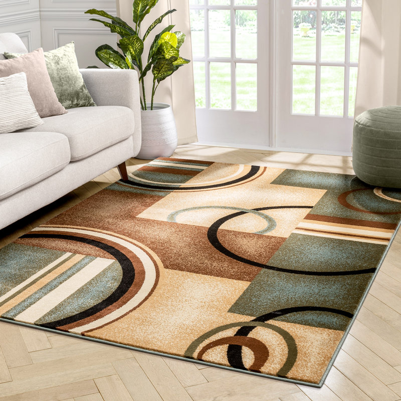 Rihanna Geometric Area Rug, Runner 80 x 290cm