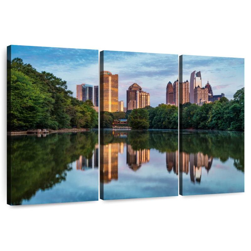 Rorry Atlanta Skyline Reflections, 32" H x 50" W