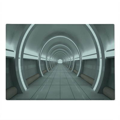 Planche à découper Ambesonne Galaxy grande taille ovale Alien Life Cosmos gris