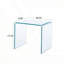 Table d'appoint en verre trempé transparent trempé