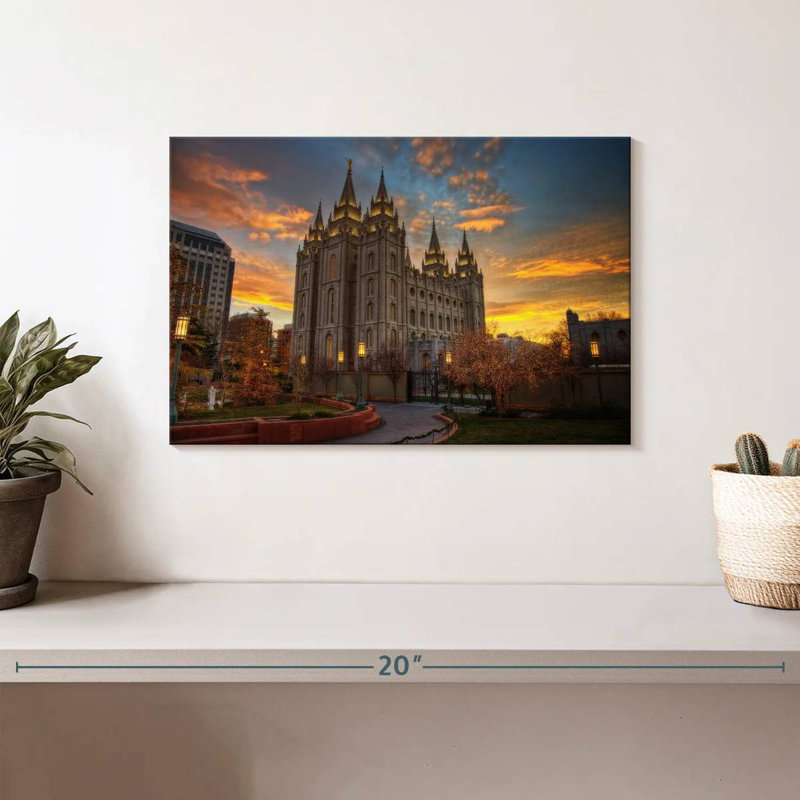 Adella Temple Square, 8" H x 12" W