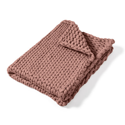 Jeté tissé mauve Donna
