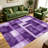 Modern Abstract Geometric Purple carpet-easy to clean, machine-washable, soft and comfortable; suitable for door mats, kitchens, living rooms, bedrooms, corridors, and laundry areas. Easy to clean, durable carpet for home decoration.-1409695328