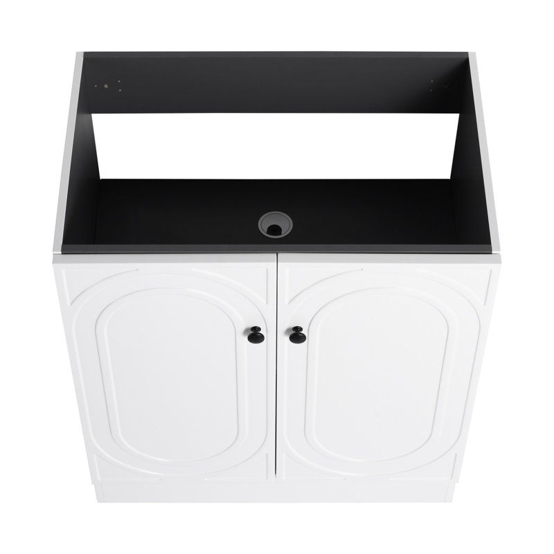 Meuble-lavabo autoportant - sans le lavabo, Blanc