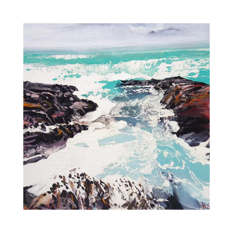 Cornwall Rocks II by Michael Sole - Wrapped Canvas Gallery-Wrapped Canvas Giclée, 30.48 cm H x 30.48 cm W