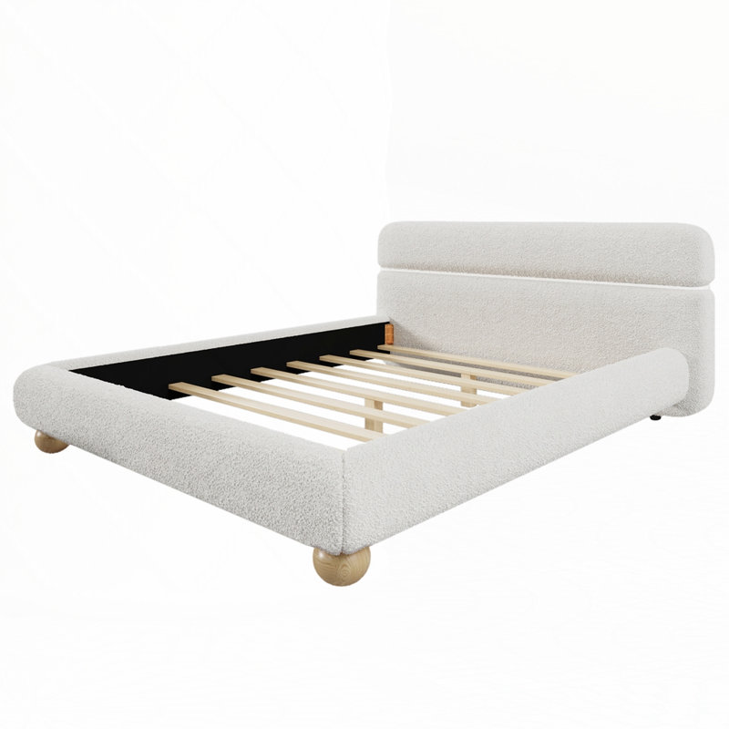 Lit rembourré en tissu molletonné Teddy