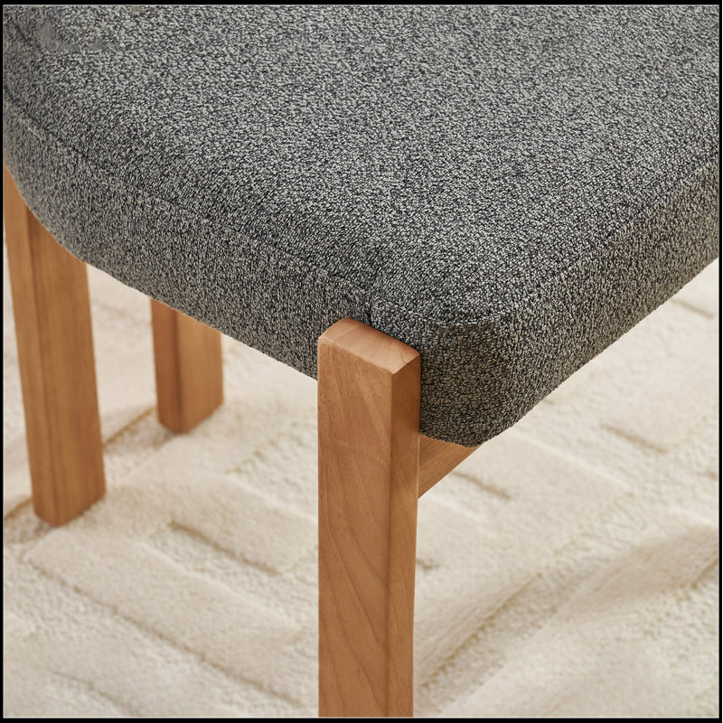 Ensemble de 2 chaises de salle à manger rembourrées en tissu Modern, confortables et élégantes pour la cuisine et la salle à manger