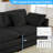Boneless 148" Oversized Corduroy 6-Seater Modular Sectional Sofa with Movable Ottomans-467139107