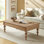 Table basse à plateau relevable rectangulaire en bois massif l 52 po Jeremie