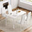 Ensemble de 2 chaises de salle à manger en cuir PU blanc pour la cuisine, chaises d'appoint modernes avec structure en métal robuste