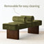 Banc rembourré en chenille l 60 po-1018967222