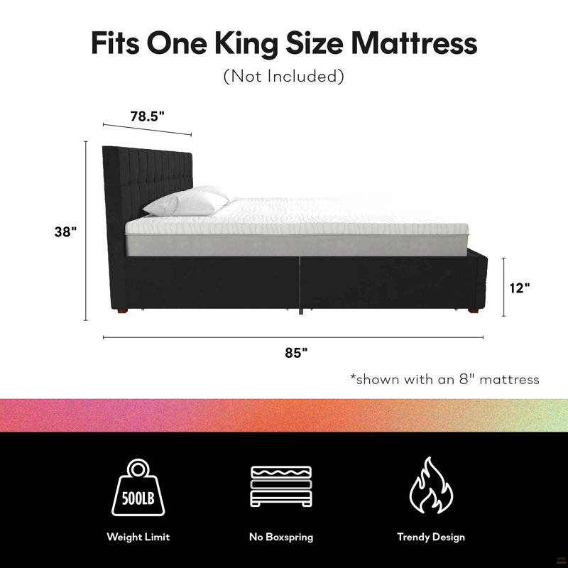 Upholstered Bed With Storage