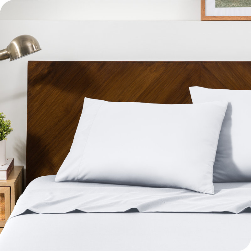 Fermeture d'enveloppe en microfibre, Taies d'oreiller pour grand lit, Blanc
