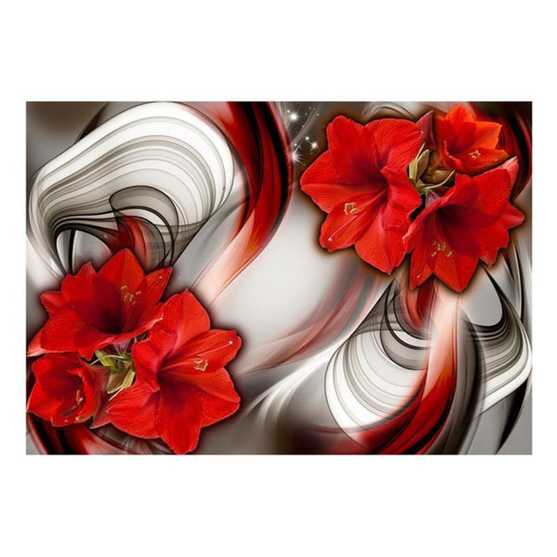 Amaryllis - Murale ballade de la rouge, L 5,67 pi x l 98 po