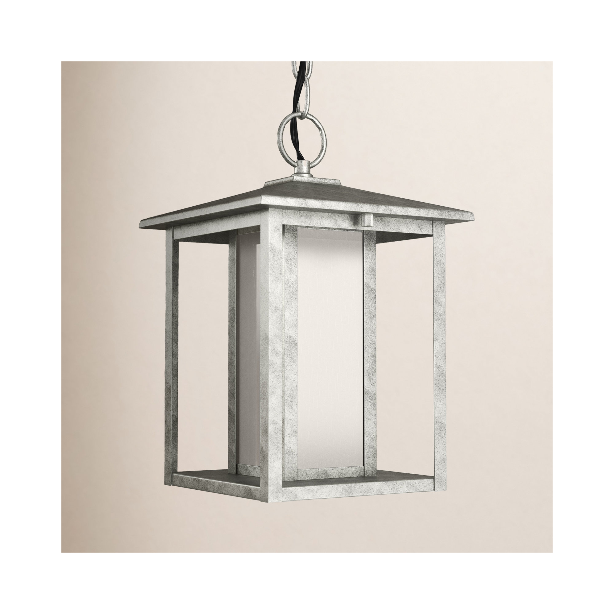Vermont Outdoor Aluminum Pendant, Weathered Pewter, No