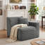 Upholstered Compression Faux Rabbit Fur Flannel Modular Armchair No Assembly Required-2131449190