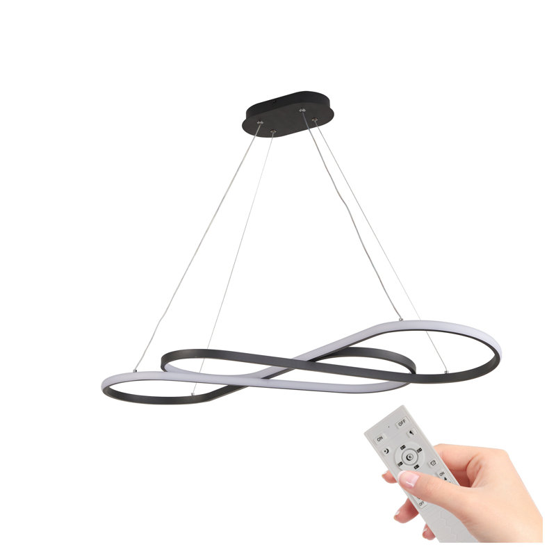 Luminaire suspendu à DEL Modern Infinity - Plafonnier réglable à intensité variable pour salle à manger et chambre à coucher